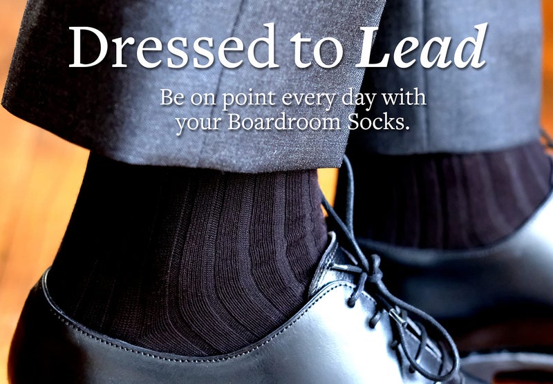 BoardroomSocks Cotton Dress Socks for Men â€“ Knee High Mens Black Executive Socks â€“ Classic Over the Calf Dress Socks by Boardroom Socks - Image 2